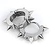 JOVIVI Punk Men Stainless Steel Spike Huggies Hoop Stud Earrings Piercing Jewelry Women,3 Pairs #1
