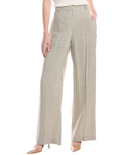 Theory Women's Linear Check Classic Trouser