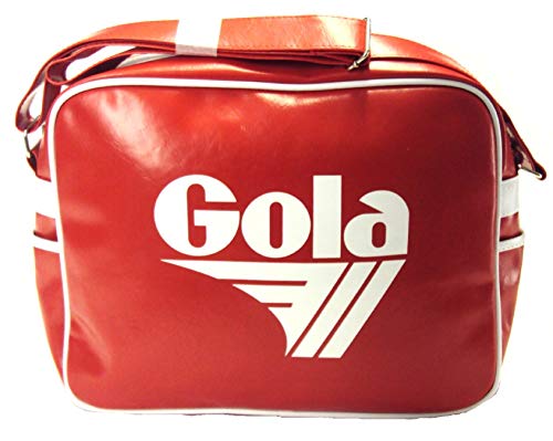 Original Gola Redford Classic Retro 70s Messenger Shoulder Bag red/White