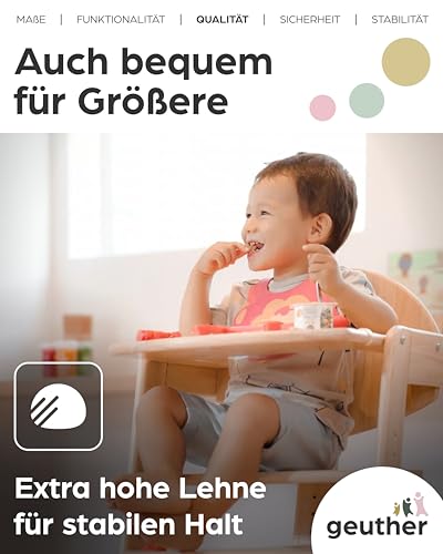Kinderhochstuhl Holz Filou Up Holz in Natur I Mitwachsender Babystuhl bis 85 kg I Baby Hochstuhl ab 6 Monaten mit Tablett I Abnehmbarer 3-Punkt Sicherheitsgurt I Kinderstuhl kippsicher & stabil