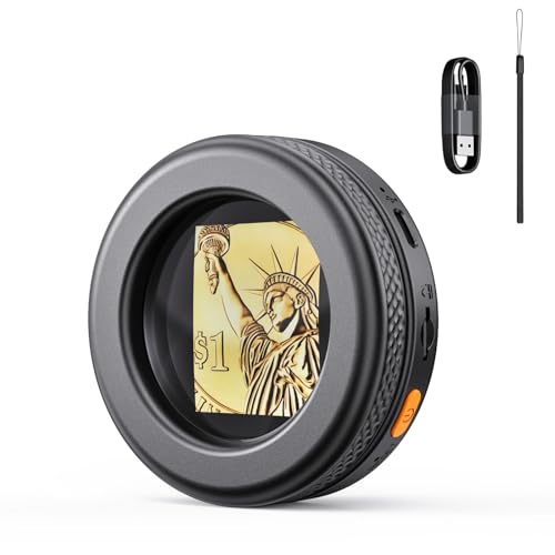 Lupa de Mano Portátil para Monedas con 3 Niveles de Luz LED Ajustable – Microscopio Manual y Lupa para Lectura de Mayores, Inspección de Joyería y Colección de Monedas