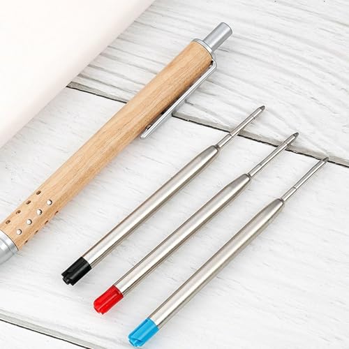 MengRan 3.9'' Ballpoint Ink Pen Refills for Click Pens,1mm Medium Tip,Compatible with Parker Pen Refill (Pack of 10) (Black Ink) - Image 5