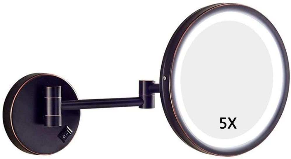 Miroir de maquillage LED mural extensible pour ne plus rater vos soins de précision