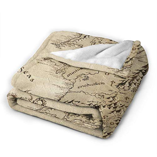 N A Middle Earth Map Lord of The Rings Ultra-Soft Micro Fleece Blanket Forcouch Fur Plush Throw Blankets for Suitable