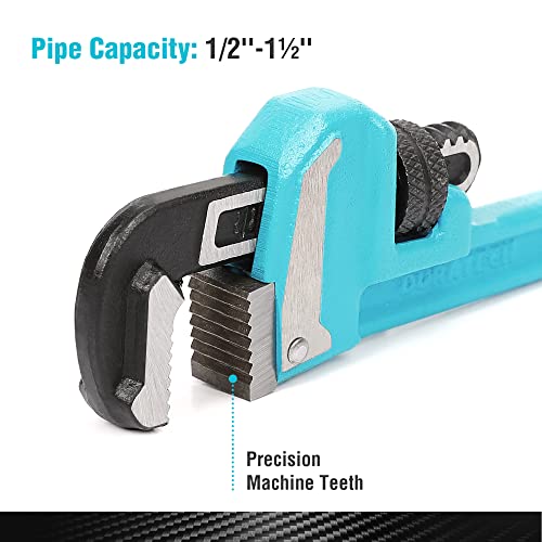 DURATECH 10-Inch Heavy Duty Pipe Wrench, Adjustable Plumbing Wrench by DURATECH - Used condition - Image 3