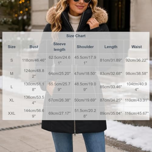 Womens Long Puffer Jacket Adjustable Waist Puffer Coat with Detachable Hood - image 4