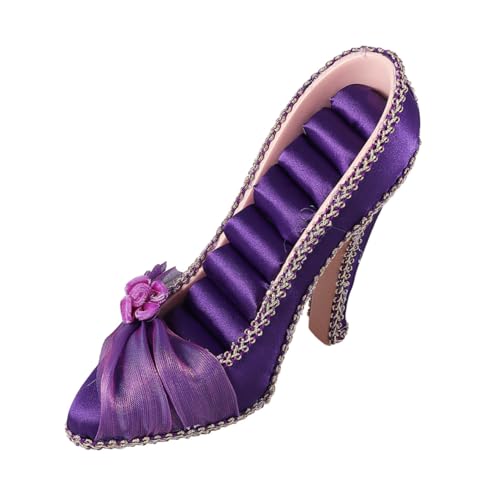 FOMIYES Creative High Heeled Shoes Jewelry Display Stand Chic Ring Organizer for Earrings Accessories Stylish Home Decor Purple Finish for Organized Storage