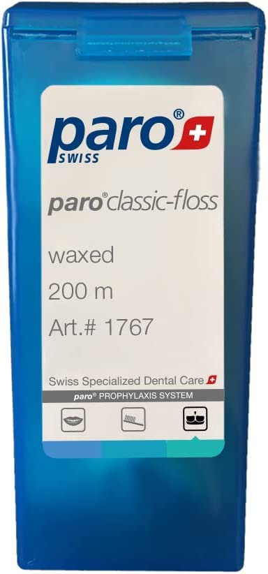 Paro Classic-Floss Dental Floss Waxed 200m Dispenser 12 Pack