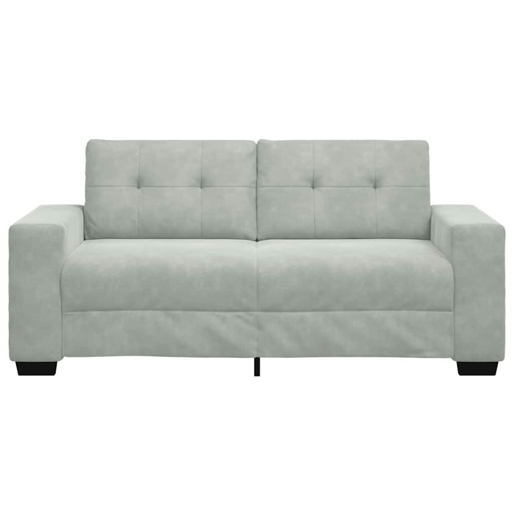 Velours Doux Détente Confort Modèle Causeuse 180x77x82 cm Gris