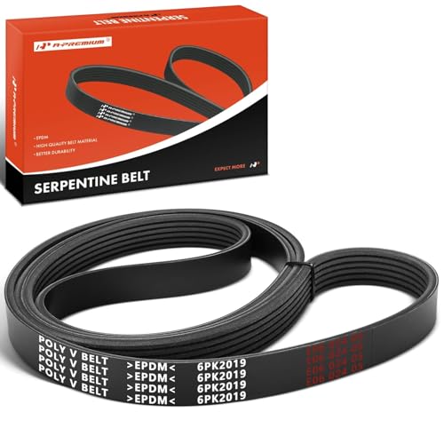 A-Premium 79.5 In Engine Serpentine Belt Fit For Ford, Ram, Jeep, Dodge, Chrysler, Volkswagen, Saab, Saturn, Mack & Cadillac - F-150 2002-2003, 1500, 2500, 3500, Cherokee, Grand Caravan & More