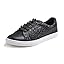 Black Glitter Laceup 1405