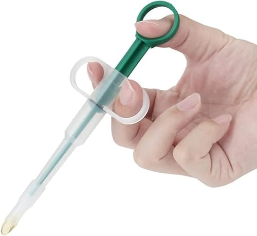 Wentoenapp Green Medicine Feeder for Pets, Pill Guns for Dog and Cat, Pet Medical Feeding Dispenser Tool for Small Animal, Cat Tablet Soft Tip Syringe Double Feed Medicine Water, Dog Nursing Supplies