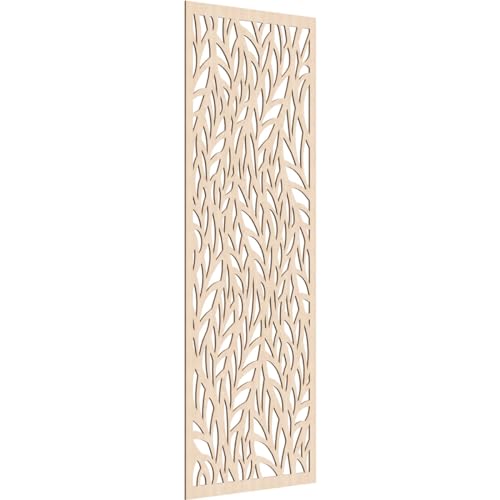 Image of 37 3 /8 inchW x 94 3 /8 inchH x 1 /4 inchT Ortonville Decorative Fretwork Wood Wall Panels, Red Oak