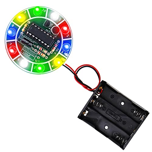 Kit Soudure DIY VGOL - Roue LED Tournante Avec Micro - Carte PCB à Souder - Projet Électronique Débutant