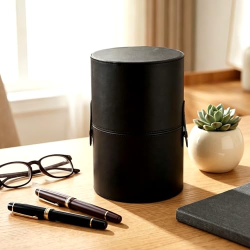 Organizador resistente de maquillaje de PU con tapa protectora 4