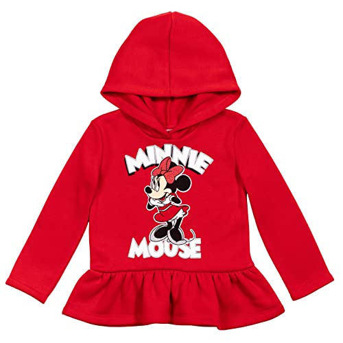 Image of Disney Minnie Mouse Fleece Pullover Crossover Hoodie and Leggings Outfit Set Infant to Big Kid Sizes (12 Months - 14-16)