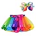 BGFKS Layered Tulle Rainbow Tutu Skirt for Newborn Baby Girls Photography Outfit Sets Dress Up with Colorful Headband (Rainbow, S,0-24 Months)