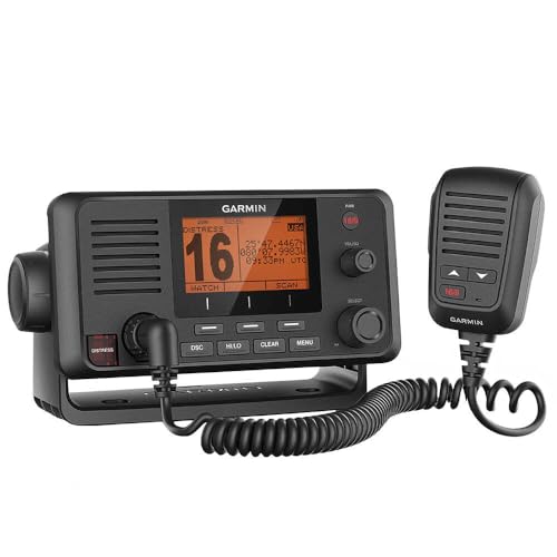 Garmin 0100209800 VHF 215 AIS, Slate Gray with Amp Yellow Band