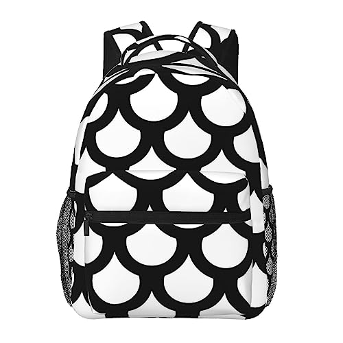 Sac à dos toile imprimée sirène BAFAFA noir : fini le manque de place pour PC et voyage