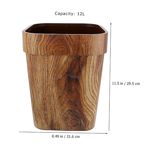 Caneca de basura rectangular de plástico para hogar miniatura 2
