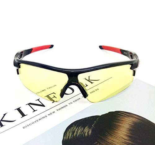 MINGZE Lunettes de sécurité avec lentilles enveloppantes Transparentes Anti-buée et Anti-dérapantes, Protection UV, Lunettes de Soleil pour Le vélo de pêche au Golf, Lunettes Anti Lumière Bleue - Image 8