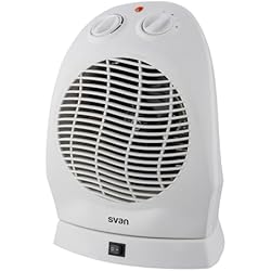 Svan Ventilador Svan Convector Eléctrico Bajo Consumo Blanco SCEV2001V. 2000W, 3 Niveles de potencia, Función Turbo, Termostato Regulable, Calefacción por Resistencia