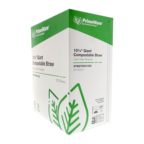 Case de 2000 Pitillos Compostables Transparentes Primeware miniatura 5