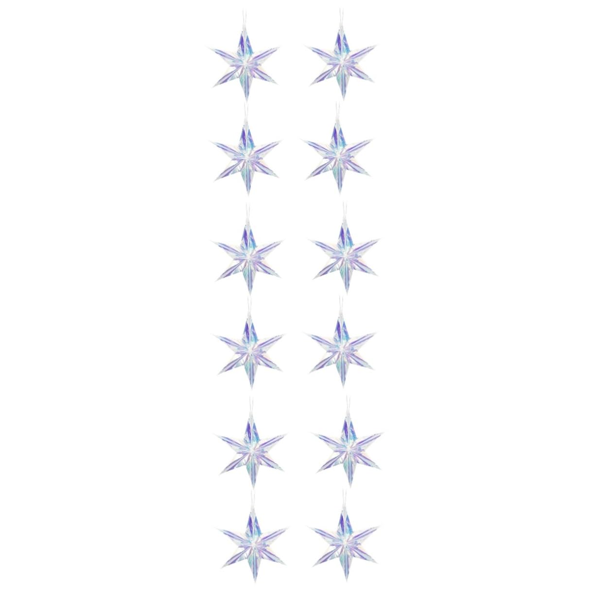 PRETYZOOM 3 Set Adorabili Ornamenti A Forma Di Stella A Sei Punte Decorazioni Per Feste Ornamenti Appesi Per Finestre Soffitti Alberi Di Natale 4 Pezzi*3