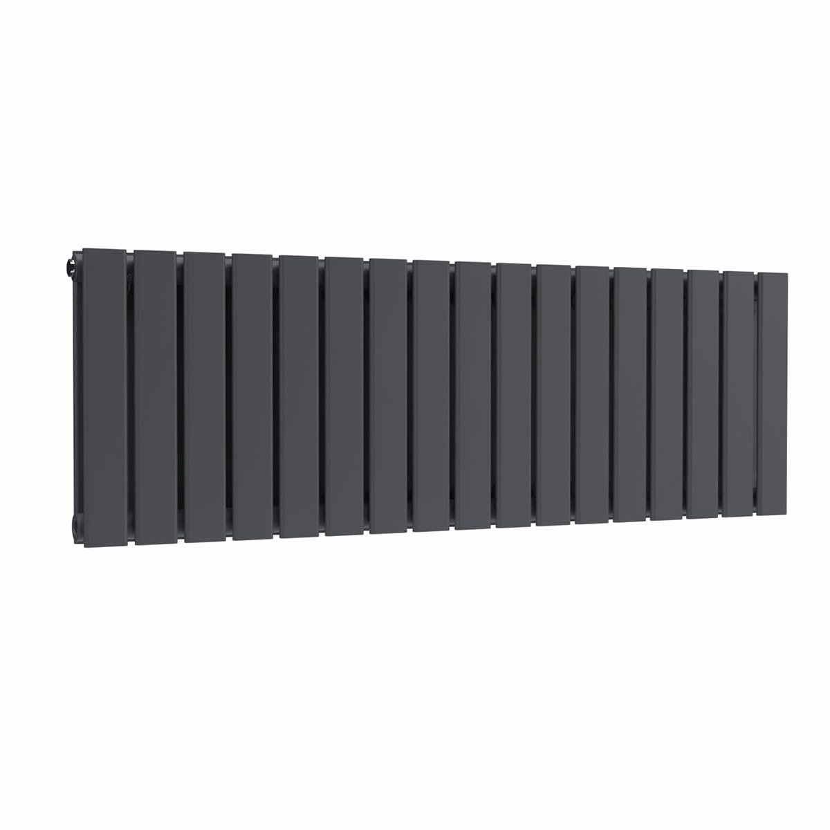 Lux Heat Anthracite Grey Flat Horizontal Single Panel Designer Radiator 400Mm (H) X 910Mm (W)