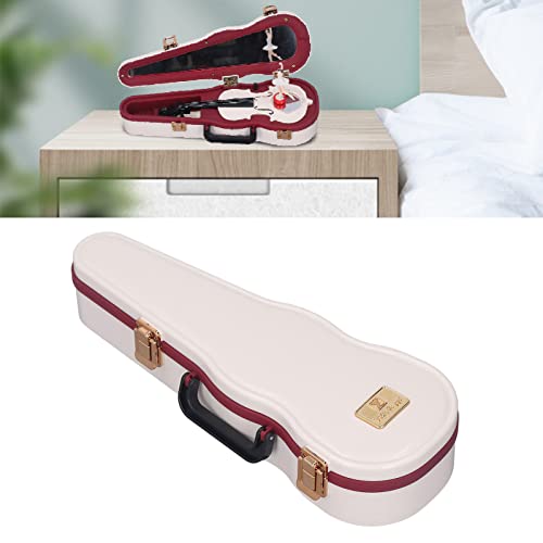 Emoshayoga Violin Music Box, Vivid Small Stable Placement Classical Music Box With Rotating Dancing Girl For Home Desktop Decoration(White) #TOP2