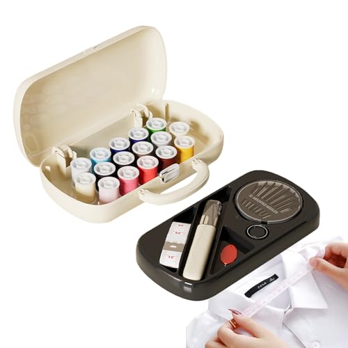 Kit aiguilles et fils avec ciseaux et ruban pour réparation de vêtements