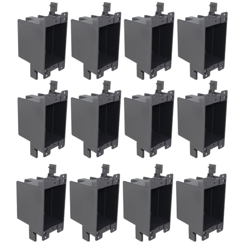 Old WorkElectrical Outlet Box,Single Gang, 14 Cubic Inch Plastic Junction Box for Switches,for Home Improvement, ETL Listed and Fire Rated for 2 Hours(12 PCS)