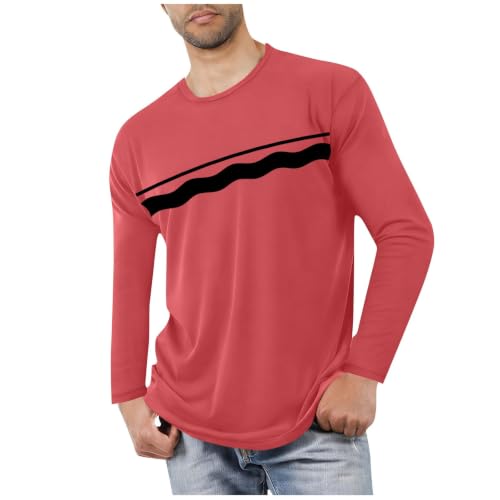 Teeshirt Décontracté Homme avec Motif Graphique et Col Rond Classique