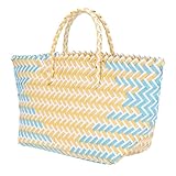 Organisateur de petits paniers en plastique : la poignée ergonomique de ce panier assure une prise en main confortable, ce qui le rend facile à transporter même lorsqu'il est rempli d'objets.
