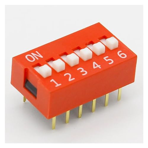 Interrupteur à bascule 2,54 mm rouge en boîte de 35 pièces pour programmation - 6