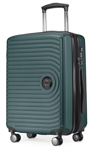 Hauptstadtkoffer Mitte - Handgepäck 55x40x23, TSA, 4 Rollen, Reisekoffer, Hartschalenkoffer, Rollkoffer, Handgepäckkoffer, Bordgepäck Koffer, Waldgrün