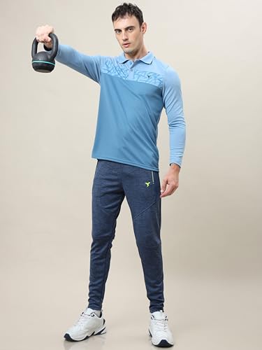 Image of TECHNOSPORT Men's 100% Polyester Slim Fit T-Shirt - (P710 P ) Pack of 1