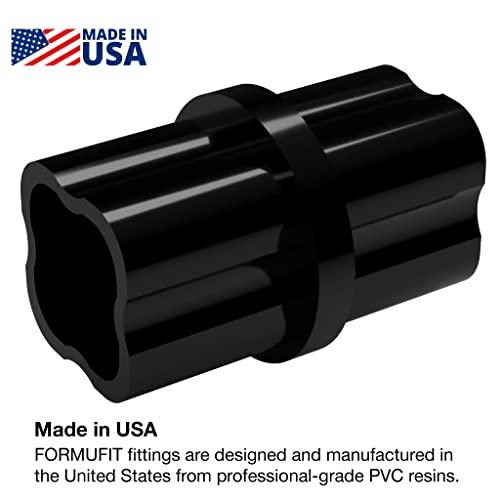 FORMUFIT F012ICO-BK-10 Internal PVC Coupling, Furniture Grade, 1/2" Size, Black (Pack of 10)