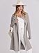 ANRABESS Women's Long Cardigans Sweater 2025 Fall Dressy Casual Lapel Knit Warm Trench Coatigan Oversized Blazer Jacket Coat Grey Small