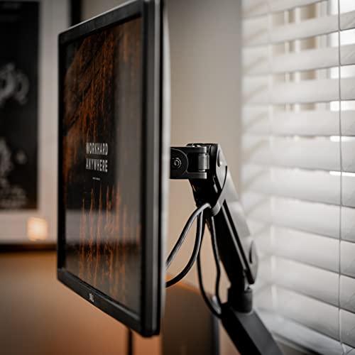 Avlt Single 13"-32" Monitor Arm Desk Mount Fits One Flat/Curved/Ultrawide Monitor Full Motion Height Swivel Tilt Rotation Adjustable Monitor Arm - Vesa/C-Clamp/Grommet/Cable Management #TOP7