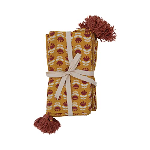Servilletas de tela cuadradas con patrón floral, pack de 4 miniatura 1