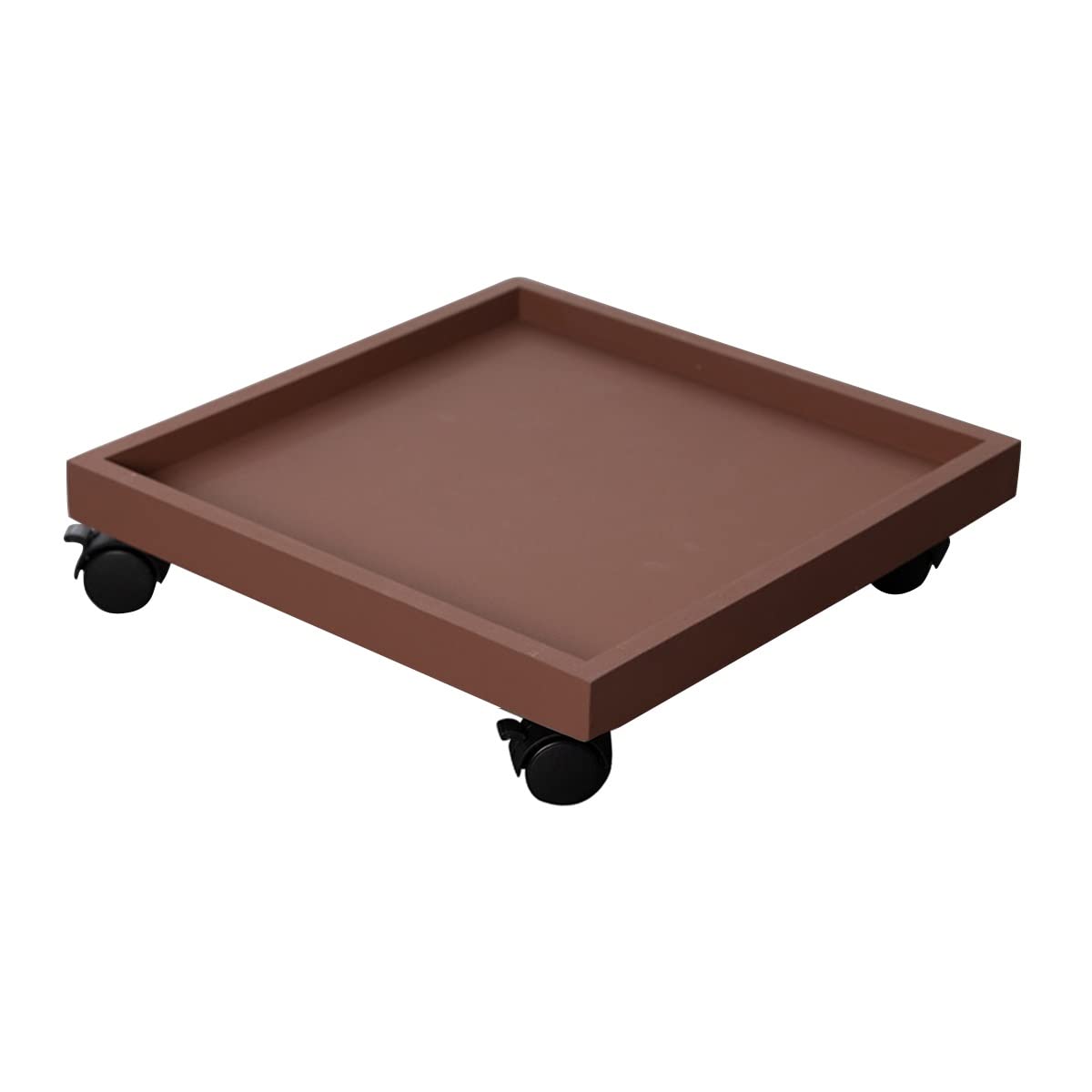 OLSKFUH Heavy Duty Plant Caddy With Caster Wheels - Movable Flower Pot Rolling Tray For Indoor Outdoor Garden Use,Pottery Red-44cm/17.32In