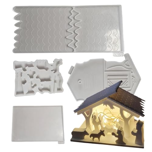 Moule pour crèche de Noël en silicone à offrir pour création résine époxy - 8