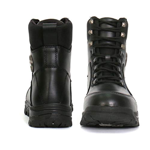 Hot Leathers BTM1010 Men's Black Leather Swat Style Lace Up Boots - 114