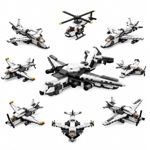 Image of SKY LINE OCEAN Mega Airplane Sets for Kids (8 in 1 Plane 42212 658+ Pcs)