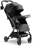 Mompush Lithe V2 Poussette légère + Plateau à collations, Pliage ultra-compact et prête pour les voyages en avion, Siège inclinable presque à plat, Porte-gobelet, Housse de pluie et sac de voyage inclus