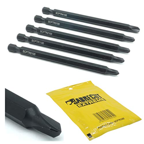 SabreCut SCPTR100 Tri Wing - Juego de 5 puntas de destornillador de seguridad (0, 1, 2, 3, 4 x 100 mm) Cover