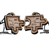 Schlüsselanhänger Puzzle aus Holz - vorgraviert mit: Ein Leben lang...