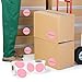 2 Inch Pink Circle Stickers, Permanent Sticky Dots, 500 Pcs Roll, Colored Dot Stickers for Toddlers, Drafting Dots, File Classification Stationery Labels