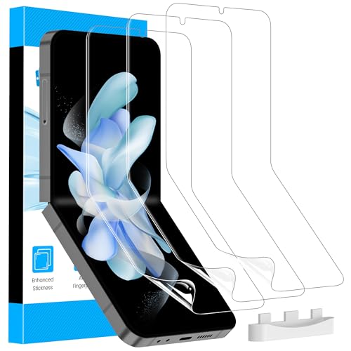 LYWHL 3 Pack for Samsung Galaxy Z Flip 4 Screen Protector HD Clarity Premium Soft EPU Hydrogel Protective Film for Galaxy Z Flip 4 5G Anti-Scratch Bubble Free Full Coverage Case Friendly